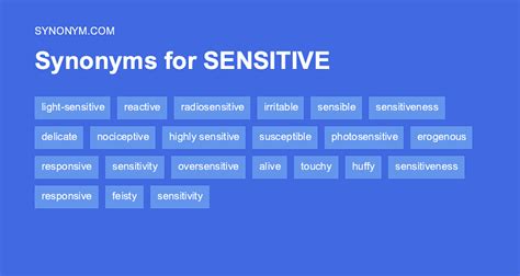 synonym ostensibly|another word for sensitivity.